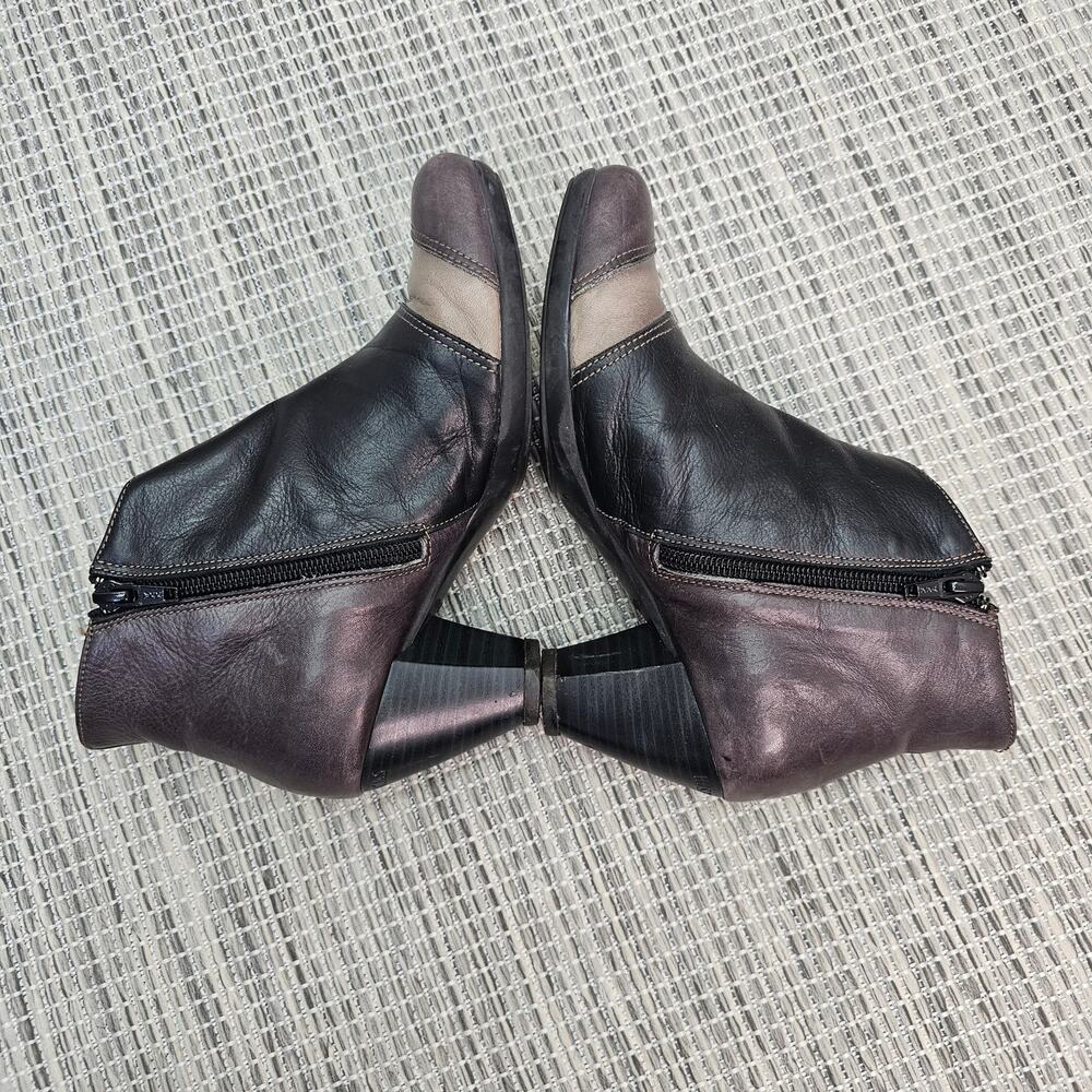 HISPANITAS Booties Heeled Black Leather Womens Size 35 Witchy Lagenlook Bohemian - Picture 8 of 13